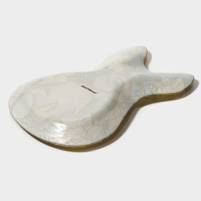 Блюдо стеклянное сервировочное Доляна &laquo;Кролик в цветах&raquo;, 21&times;13,5&times;1,8 см