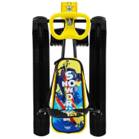 Снегокат &laquo;Тимка спорт 4-1 Зимний спорт&raquo;, ТС4-1/С, со спинкой и ремнём безопасности, цвет чёрный/жёлтый