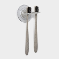 Держатель для зубных щёток на липучке Доляна, 6&times;6,5&times;6,5 см, цвет прозрачный