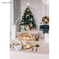 Набор бокалов хрустальных для вина &laquo;Цветок&raquo;, отводка золотом, 160 мл, 6 шт