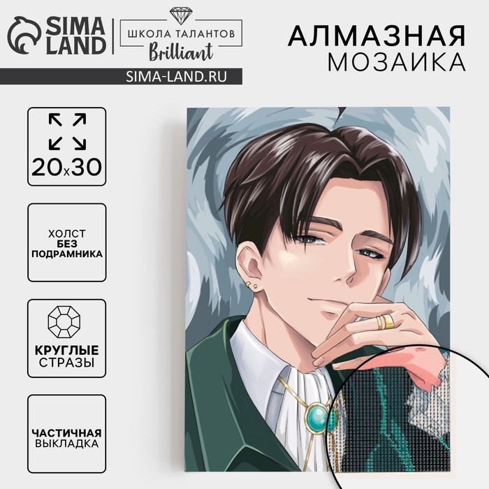 Алмазная мозаика с частичным заполнением на холсте &laquo;Стиляга&raquo;&lrm;, 20 х 30 см