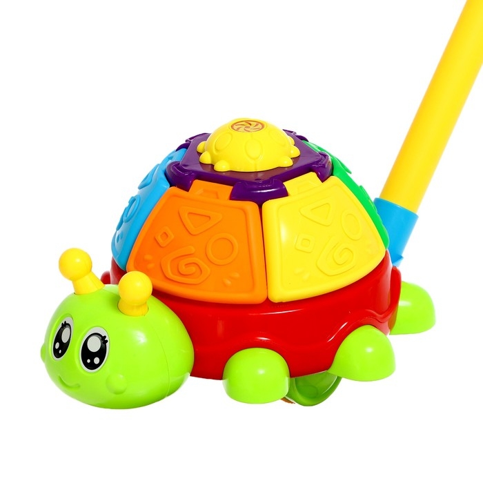 Каталка на палочке &laquo;Жучок&raquo;, крутится, звенит, цвета МИКС