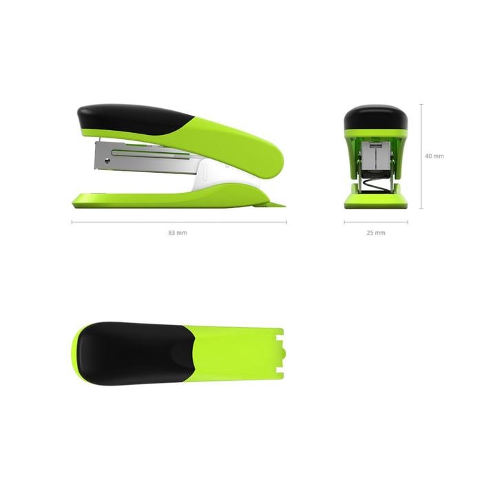 Степлер ErichKrause D1 № 10, до 20 листов, встроенный антистеплер, микс