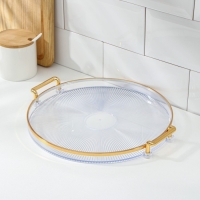 Поднос &laquo;Риф&raquo;, d=27 см, цвет прозрачный