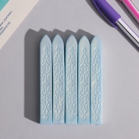 Сургуч для печати стержень "Небесный голубой" перламутр 1,1х1,1х9 см