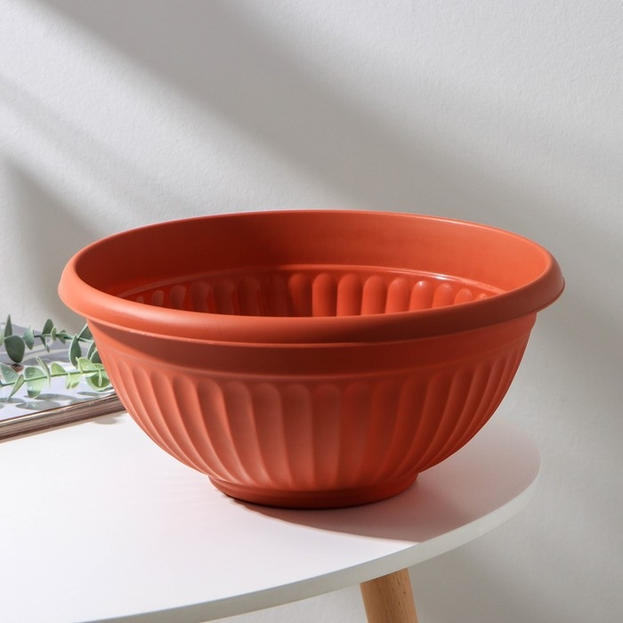 Кашпо-миска &laquo;Ливия&raquo;, d=30 см, 4 л, цвет терракот