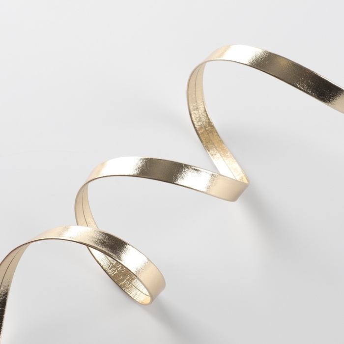 Косая бейка, кожзам, 8 мм &times; 10 &plusmn; 1 м, цвет бежевый