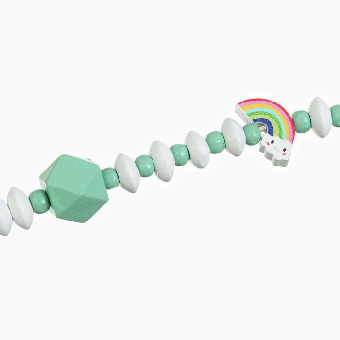 Держатель для соски - пустышки &laquo;Радуга&raquo;, деревянный, цвет бирюзовый