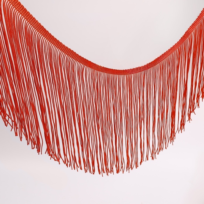 Тесьма декоративная &laquo;Бахрома&raquo;, 20 см, 5 &plusmn; 0,5 м, цвет красный