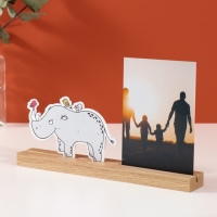 Фоторамка дерево, акрил 10х15 см "Носорог с птичками" 4х27,3х14 см