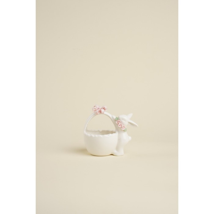 Конфетница SL Home &laquo;Лесные кролики&raquo;, 12,5&times;8&times;12 см, цвет белый