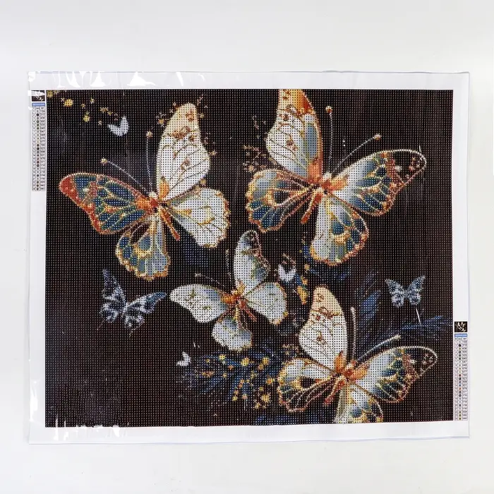 Алмазная вышивка полное заполнение "Бабочки", на холсте 40*50 см