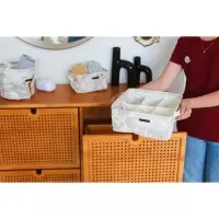 Органайзер для хранения Доляна &laquo;Мрамор&raquo;, 6 отделений, 28,5&times;28,5&times;12 см, цвет серый