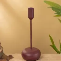 Подсвечник на 1 свечу текстурный "Баклажановый" 8х8х20 см