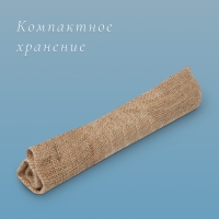 Мешок джутовый, 50 &times; 69 см, плотность 260 г/м&sup2;, плетение 46 &times; 34 нити, с завязками