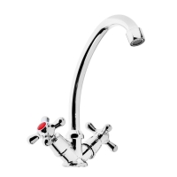 Смеситель для кухни ZEIN Z20380101, кран-букса латунь 1/2", без подводки, хром