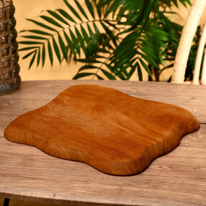 Блюдо 32х26х2,5 см,тиковое дерево