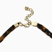 Колье "Новый стиль" сердечко, леопард, в золоте 40+удл