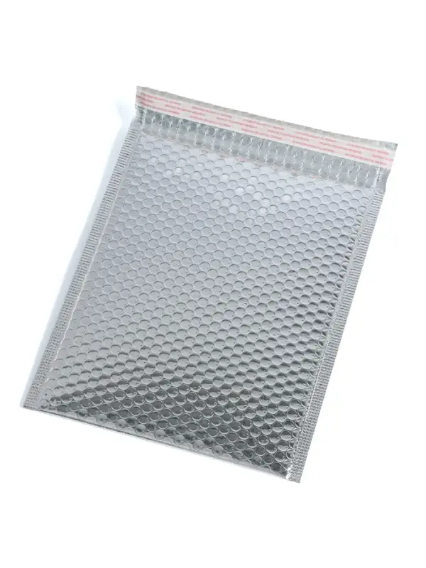 Пакет воздушно-пузырчатый, с клапаном и клеевым слоем, 25&times;30+4 см, п/э, 3 слоя, металлизированный