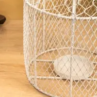 Подсвечник фонарь со стеклянной колбой 20х20х26 см, d 10 см, металл, цв. белый