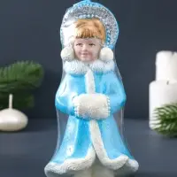 Свеча фигурная "Снегурочка" 8х7,5х15,5 см, цв. голубой