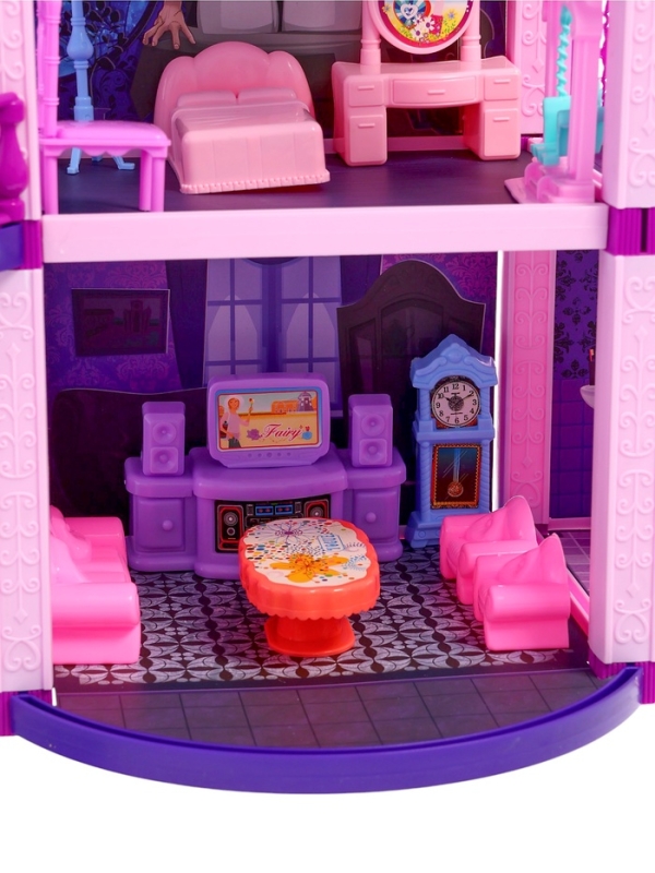 Кукольный дом &laquo;Тёмный домик&raquo;, 2 куклы, мебель, аксессуары