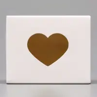 Коробка складная &laquo;Сердца&raquo;, ,белый, 10&times;8&times;3.5 см