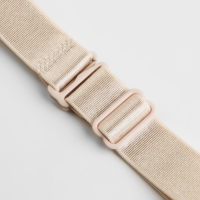 Бретели текстильные, 2 см, 34 см, пара, цвет бежевый