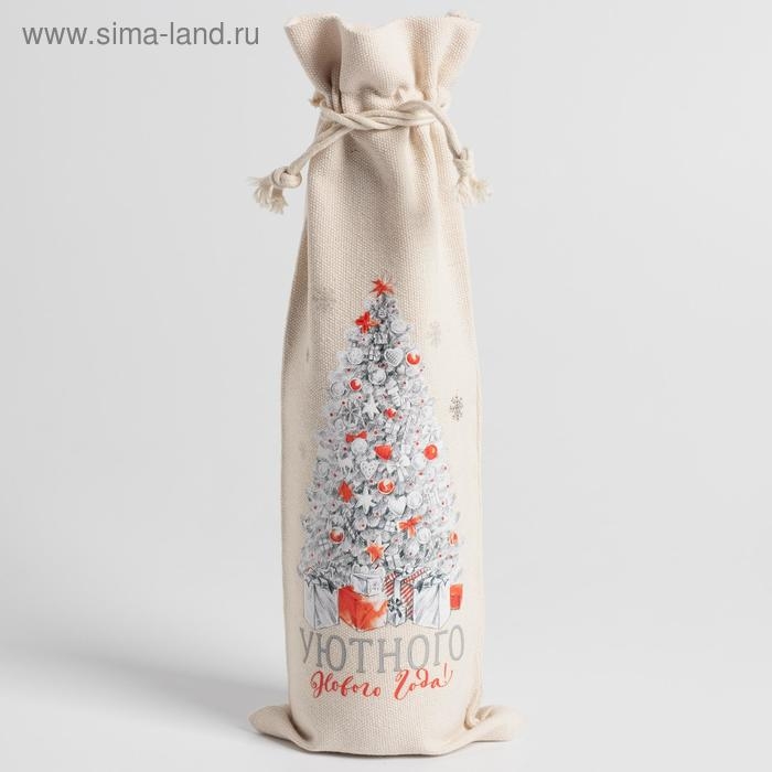 Мешок с термонаклейкой &laquo;Уютного Нового года&raquo;, 13 х 31 см +/- 1.5 см