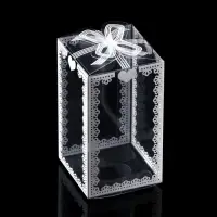 Складная прозрачная коробка из PVC, для упаковки подарков, 6&times;6&times;10.5 см
