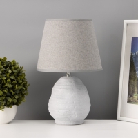 Настольная лампа с абажуром RISALUX &laquo;Аризона&raquo;, 1&times;40 Вт, Е27, серый, 20&times;20&times;32 см