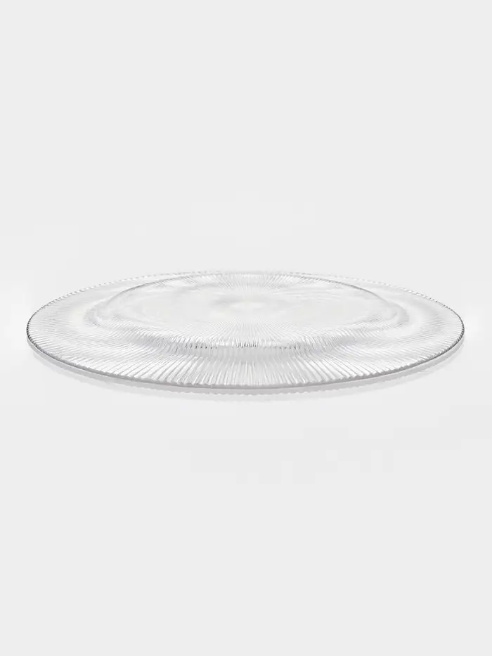 Тарелка стеклянна "Грани", 32,5х1,5 см