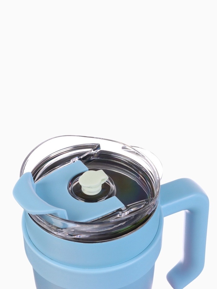 Термокружка с трубочкой 900 мл, сохраняет тепло 6 ч