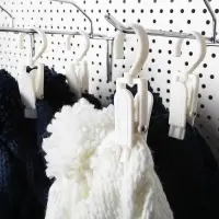 Крючок - вешалка с прищепкой, 50 шт. 10,5&times;3&times;3,5 см, цвет белый