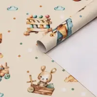 Бумага упаковочная глянцевая &laquo;Детские игрушки&raquo;, 100&times;70 см