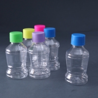 Баночка для скрапбукинга пластик "Бутылочка" 50 мл  набор 6 шт 3,8х3,8х7,5 см
