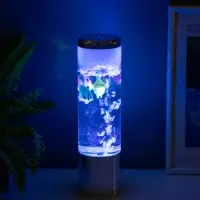Светильник "Аквариум с рыбками" LED RGB 4,5Вт USB серебро 8,7х8,7х27 см