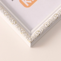 Фоторамка пластик "Винтаж" 21х30 см, белый с золотом