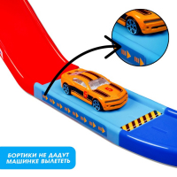 Гараж трасса &laquo;Крутой вираж&raquo;, 3 металлические машины, аксессуары