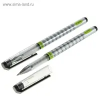 Ручка гелевая &laquo;Ромбики&raquo; 0.5 мм, стержень чёрный, с рифлёным держателем (штрихкод на штуке)