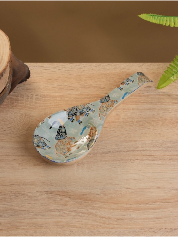 Подставка под ложку "Мудрый слон" дерево манго 25,5х9х3,8 см