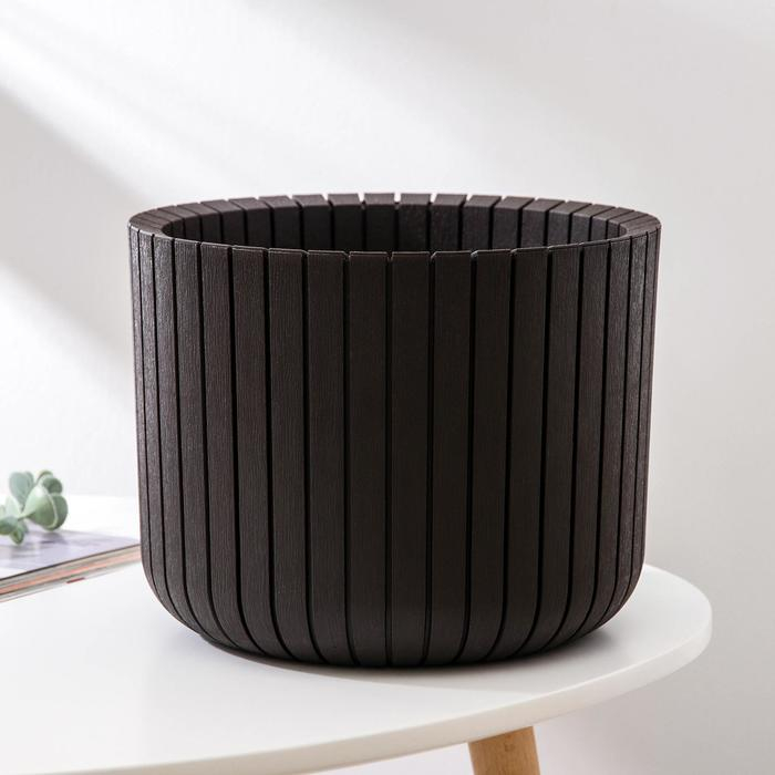 Кашпо &laquo;Шато&raquo;, 8 л, цвет коричневый ротанг