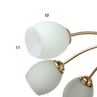 Люстра "Нинель" 8x60Вт E27 золото 65x65x22см.