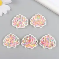 Шейкер для творчества акрил "Ракушка" с глиттером 0,5х3,5х3,1 см