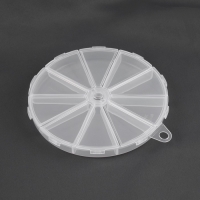 Органайзер для бисера, 10 отделений, d = 12,8 &times; 1,5 см, цвет прозрачный