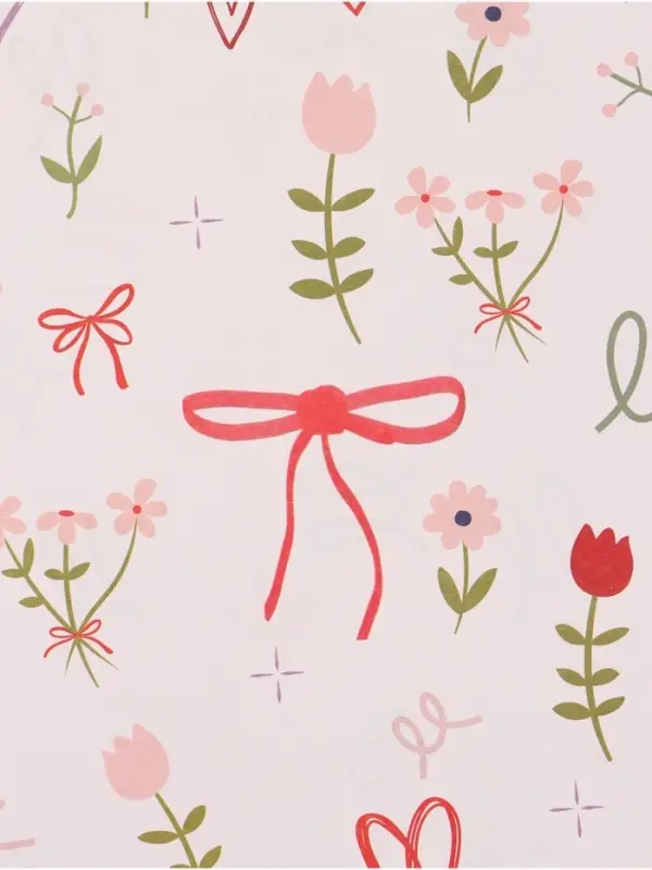 Бумага упаковочная двухсторонняя &laquo;Банты&raquo;,  70 х 100 см