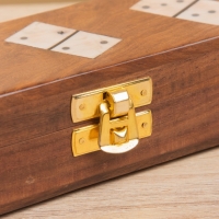 Настольная игра "Домино" 17.5х5,5х4,5 см, дерево шишам, кость