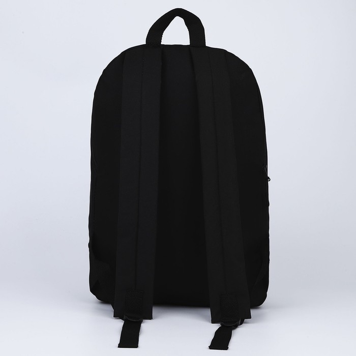 Рюкзак школьный текстильный &laquo;Горы&raquo;, 46х30х10 см, вертикальный карман, цвет чёрный