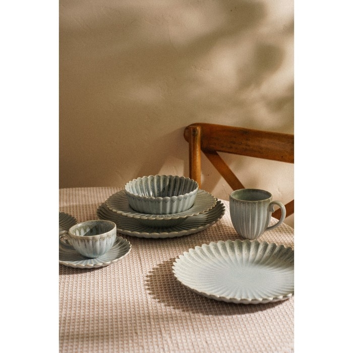 Блюдо для подачи SL Home &laquo;Эхо Крита&raquo;, d=28 см, цвет голубой