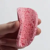 Спонж для умывания, d=8 см, розовый